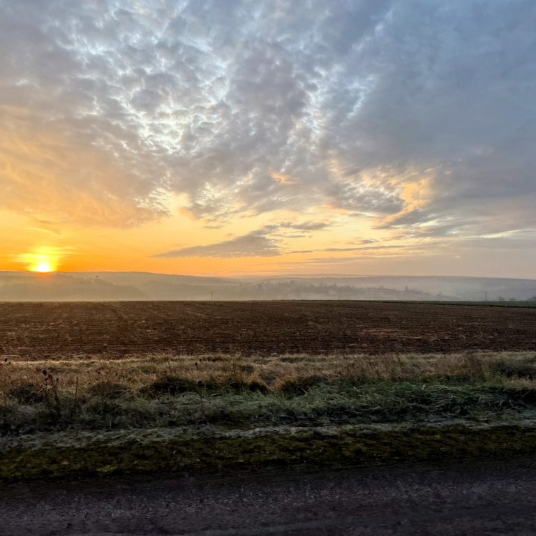 coucher de soleil en bourgogne